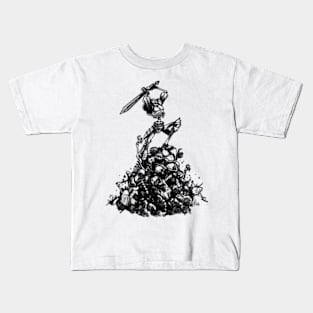 Medievil - Sir Dan Atop a Pile of Fiends Sketch Kids T-Shirt